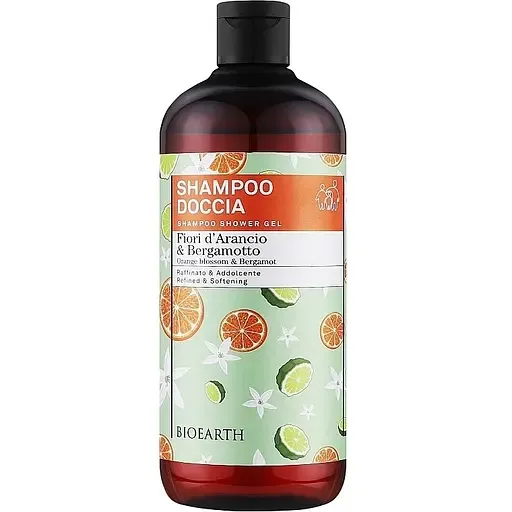 Шампунь-гель для душа Bioearth Family Orange Blossom & Bergamot Shampoo Shower Gel 500 мл