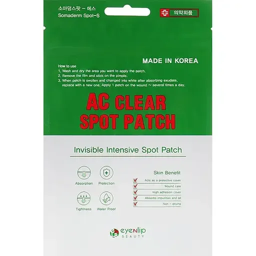 Патчі проти прищів Eyenlip Ac Clear Spot Patch для проблемної шкіри 24 шт.