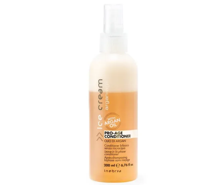Двофазний спрей-кондиціонер з аргановою олією Ice Cream Pro Age 2-Phase Conditioner Argan Oil Inebrya, 200 мл