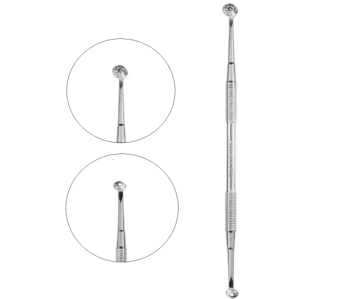 Ложка косметологическая двусторонняя Staleks Pro Expert 20 Type 2 (Уно+кругл. шумовка 19 отверстий) (0081223)