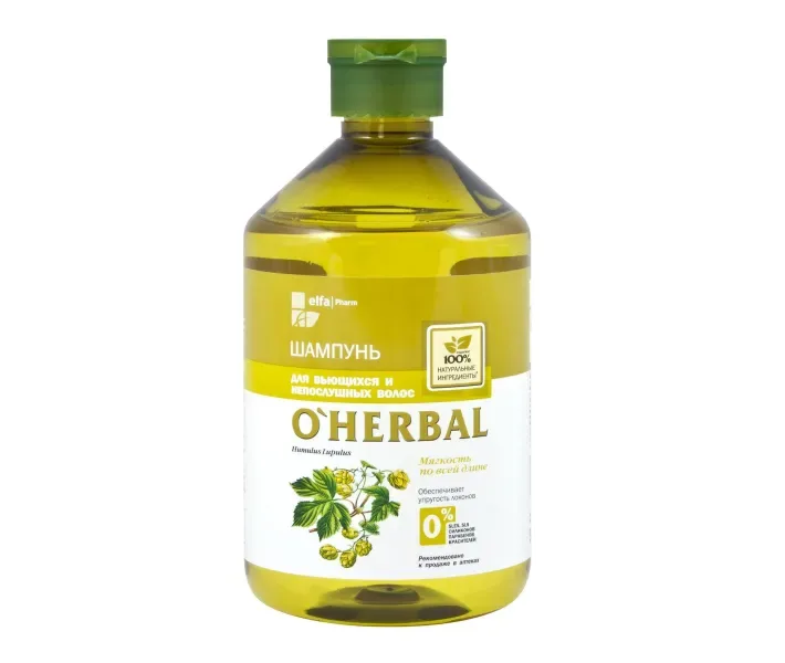 Шампунь для вьющихся и непослушных волос O Herbal, 500 мл