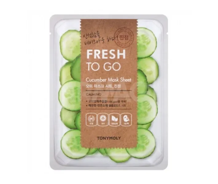 Тканинна маска для обличчя Tony Moly Fresh To Go з екстрактом огірка, 22 г
