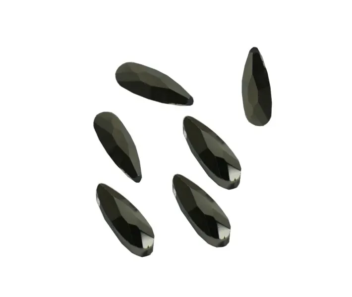 Стразы 2*6mm Hematite капля (6 шт) (0096142)