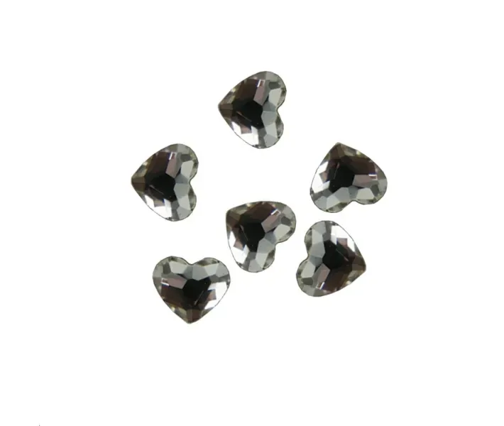 Стразы 3*3mm Crystal сердечко (6 шт) (0096143)