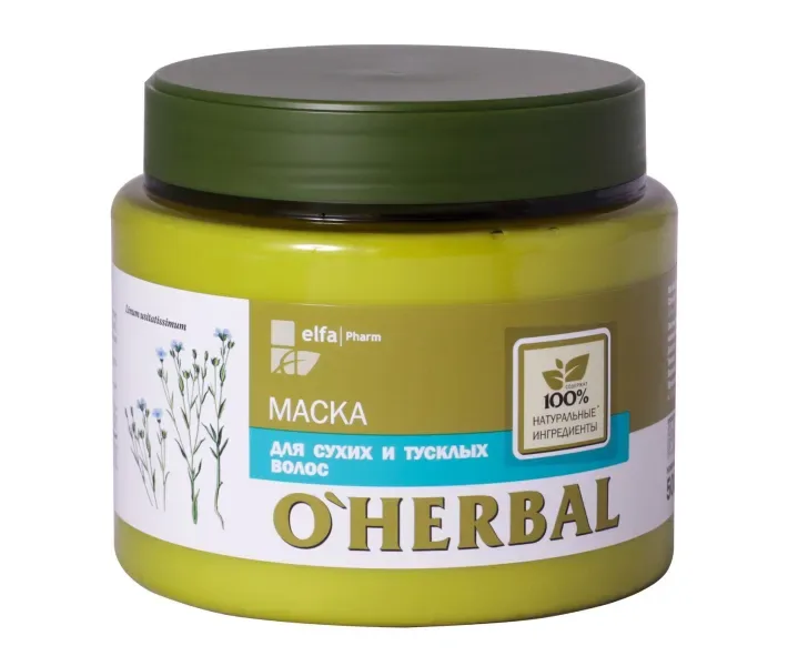 Маска для сухих, тьмяних волосся O Herbal, 500 мл