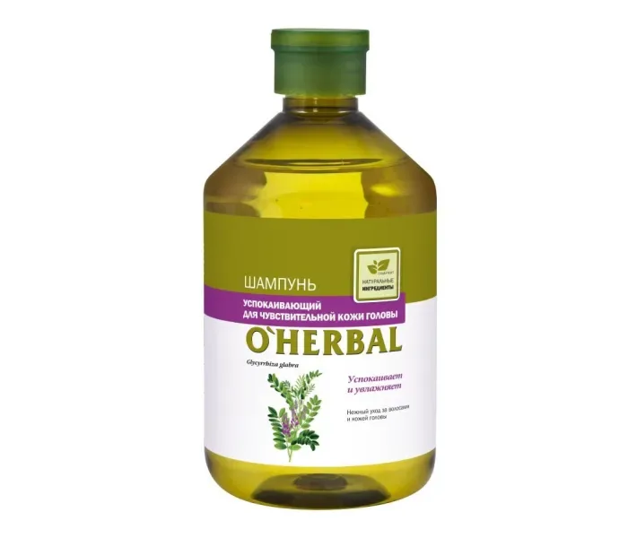 Шампунь успокаивающий для чувствительной кожи головы O Herbal, 500 мл