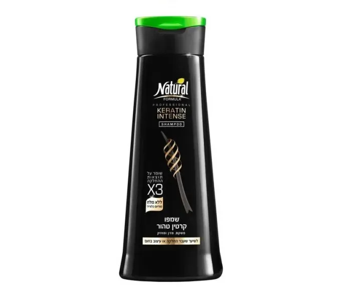 Интенсивный шампунь для волос на основе кератина Natural Formula Keratin Intense Shampoo, 400 мл