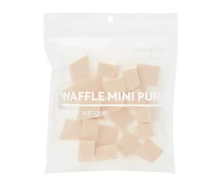 Набір спонжів для нанесення макіяжу Missha Waffle Mini Puff, 20 шт