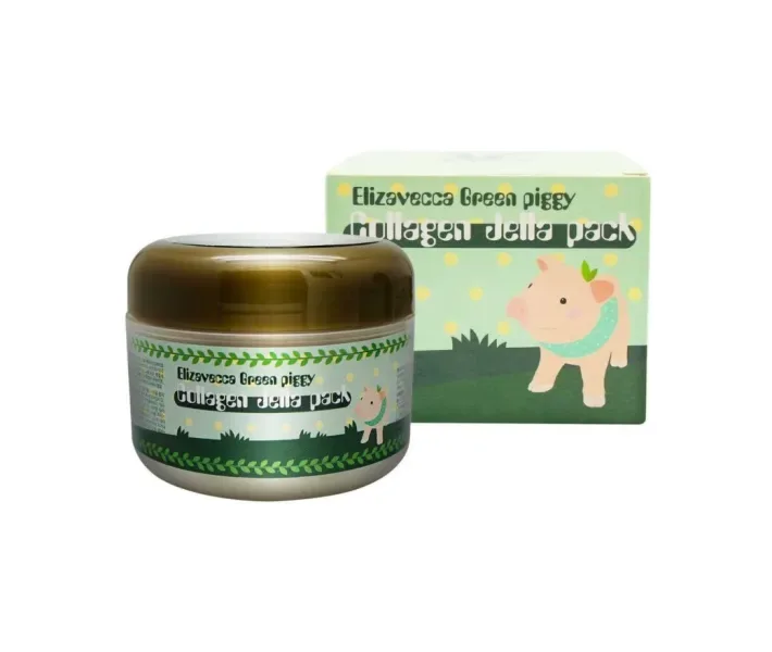 Колагенова маска для обличчя Elizavecca Green Piggy Collagen Jella Pack
