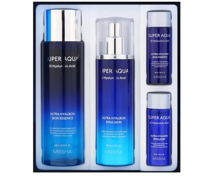 Набор для лица Missha Super Aqua Ultra Hyalron Set, 4 шт