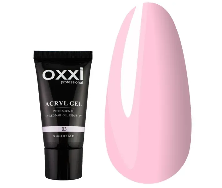Полигель OXXI Acryl Gel №3 - холодный розовый, 30 мл (0073884)