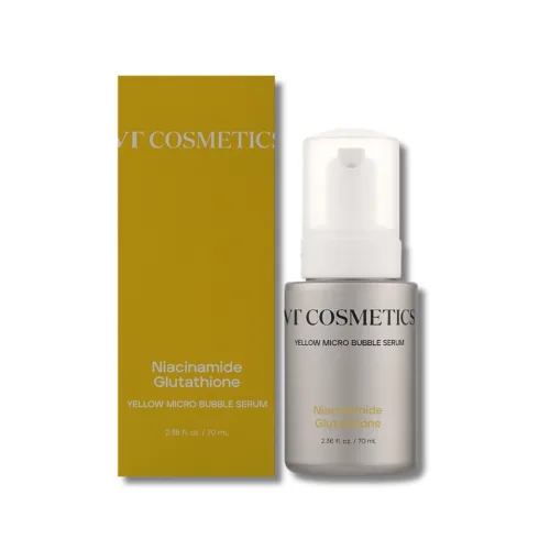 VT Cosmetics Niacinamide Glutathione Yellow Micro Bubble Serum – освітлювальна сироватка з мікро-бульбашками з ніацинамідом і глутатіоном 70 мл