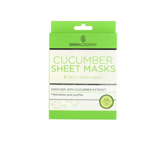 Маска тканинна для обличчя Skin Academy Cucumber 0.45 г х 2 шт