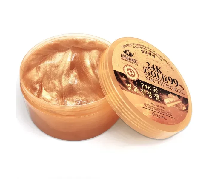 Маска-плівка антивікова, заспокійлива з колоїдним золотом 24k Gold 99% Soothing Gel DrMeinaier, 300г
