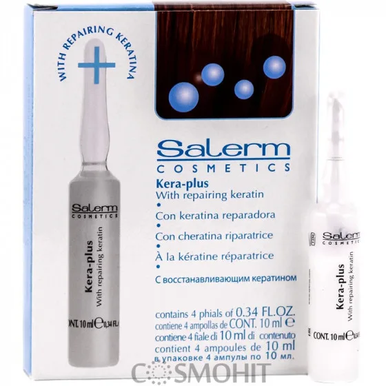 Salerm Kera-plus - Термозахист для волосся в ампулах
