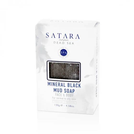 Satara Dead Sea Mud Soap Face&Body - Мінеральне чорне грязьове мило