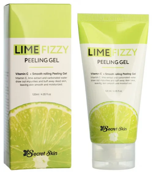 Secret Skin Lime Fizzy Peeling Gel - Пілінг-скатка з екстрактом лайма і вітаміном С