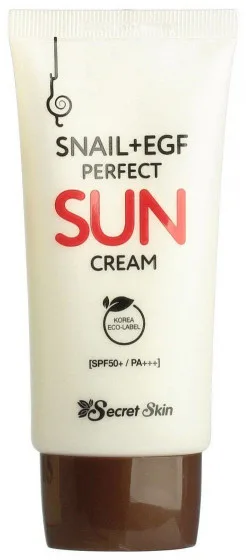 Secret Skin Snail Perfect Sun Cream SPF50+ PA+++ - Сонцезахисний крем для обличчя з муцином равлика