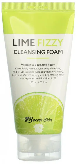 Secret Skin Lime Fizzy Cleansing Foam - Пінка для вмивання з екстрактом лайма і вітаміном С