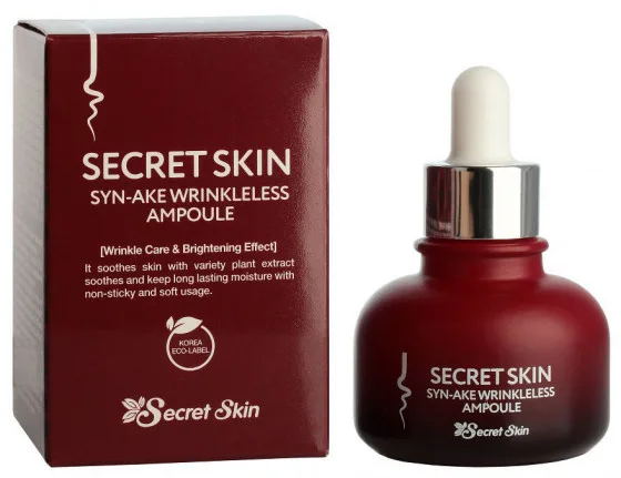 Secret Skin Syn-ake Wrinkleless Ampoule - Ампульна сироватка для обличчя з пептидом зміїної отрути