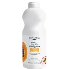 Шампунь Byphasse Family FRESH DELICE для всіх типів волосся папая, маракуя, манго 2в1 750 мл