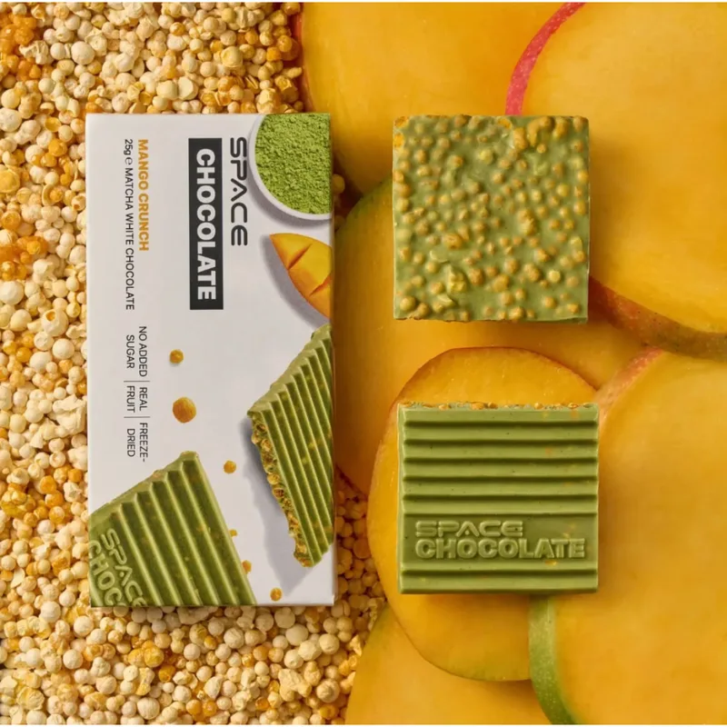 SpaceFood Space Bite Chocolate «Матча-Манго» - Шоколад білий з матчею та кульками манго 25 г