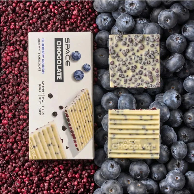 SpaceFood Space Bite Chocolate «Чорниця» Шоколад білий з кульками чорниці, 25 г