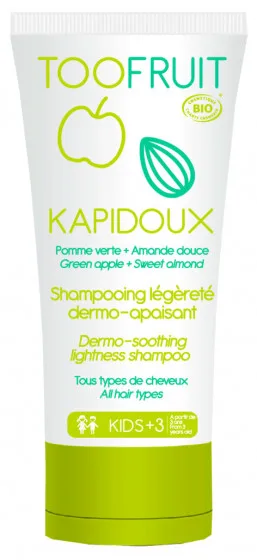 Toofruit Kapidoux Dermo-Soothing Shampoo - Пом'якшуючий шампунь "Яблуко-мигдаль"
