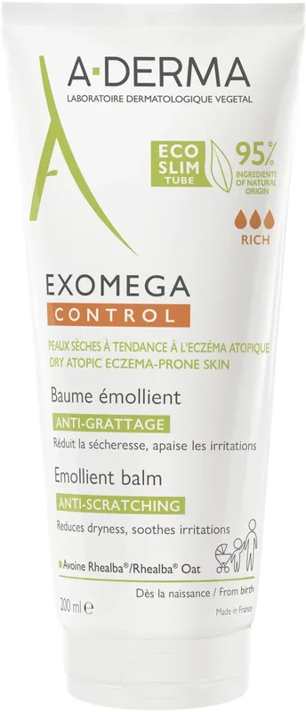 Бальзам для тіла A-Derma Exomega Control пом'якшувальний, 200 мл