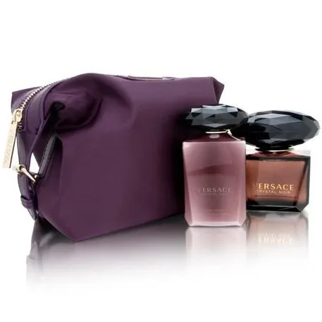Versace Crystal Noir - Набір (EDT90 + B / L100 + косметичка)