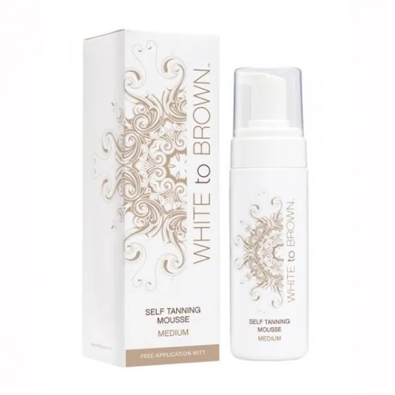 White to Brown Self Tanning Mousse Medium - Мус для автозагару