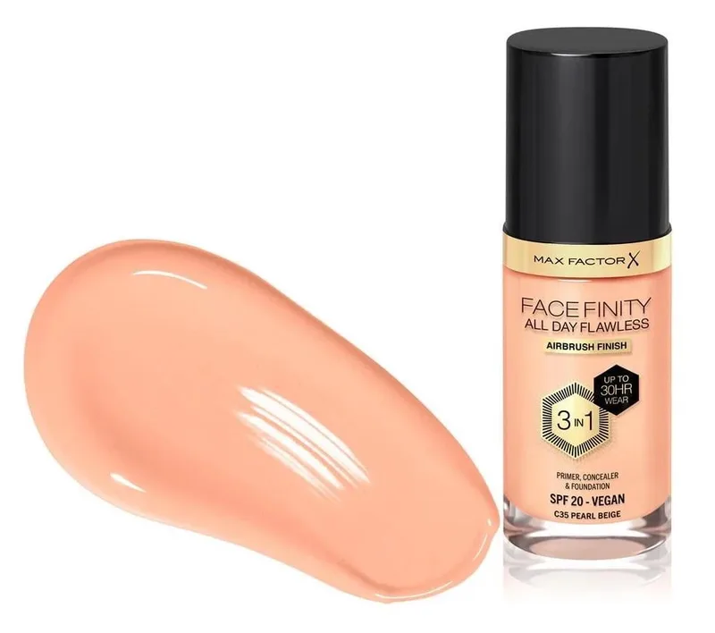 Тональна основа MAX FACTOR Facefinity All Day Flawless 3-in-1 Foundation SPF 20 30 мл №35 Pearl Beige (381624)