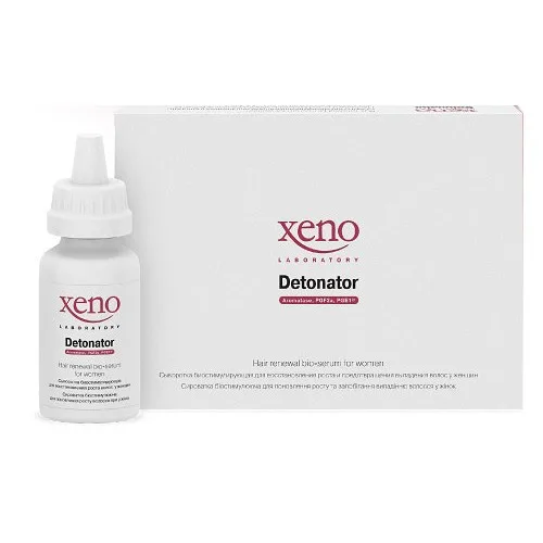 Xeno Laboratory Detonator For Women - Сироватка биостимулирующая для відновлення росту волосся при облисінні у жінок 4 * 30 мл