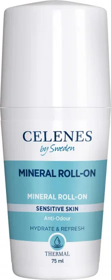 Celenes Термальний роликовий дезодорант без запаху Thermal Mineral Roll On-Unscented Sensitive Skin, 75мл