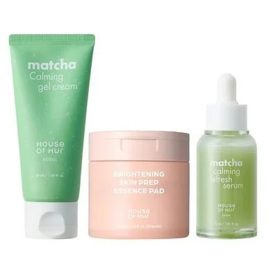 2+1 House of Hur Brightening Pad & Matcha Gel Cream + Serum