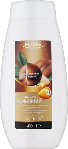 Живильний шампунь для сухого та пошкодженого волосся Flose Argan Oil 400 мл