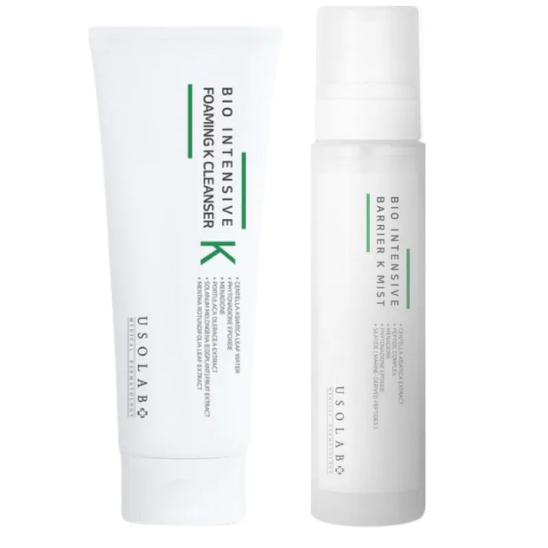 Usolab Bio Intensive Foaming K Cleanser + Vitamin K Mist — Набір для чутливої шкіри