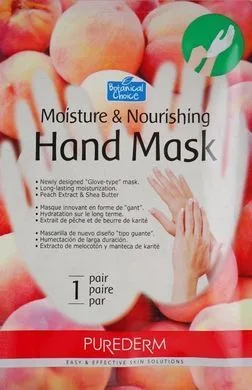 Маска-рукавички для рук зволожуюча та поживна на основі персика - Purederm Moisture & Nourishing Hand Mask, 26g (до 08.2027)