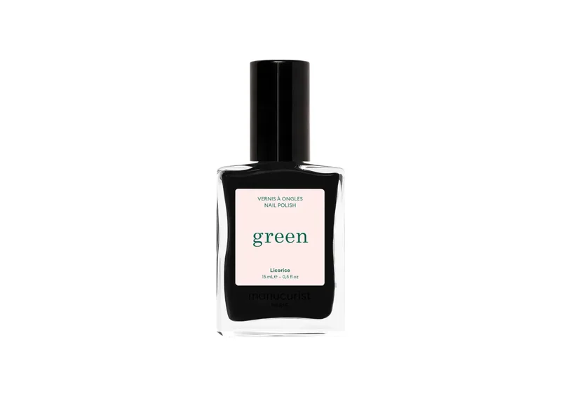 Лак для нігтів з насиченим чорним відтінком MANUCURIST Green™ Licorice 15 мл