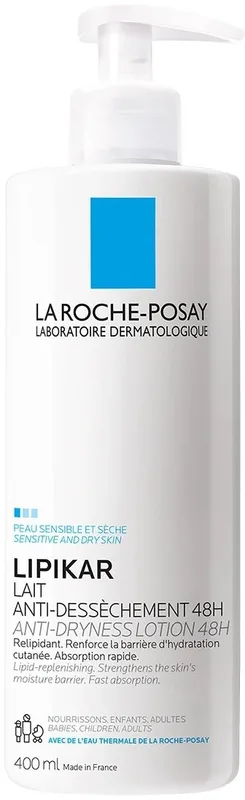 Лосьйон для тіла La Roche-Posay ліпідовідновлюючий для немовлят та дорослих Lipikar, 400 мл