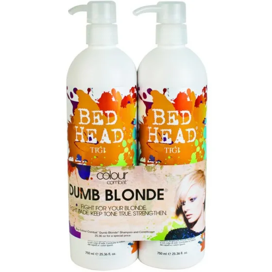Tigi Bed Head Colour Combat Dumb Blonde Tweens - Набір для відновлення і збереження кольору волосся для блондинок (шампунь + кондиціонер)