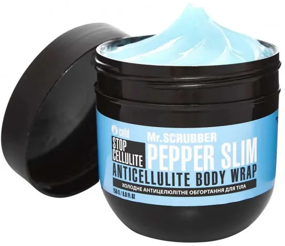 Холодне антицелюлітне обгортання для тіла Mr.Scrubber Stop Cellulite Pepper Slim, 250 г
