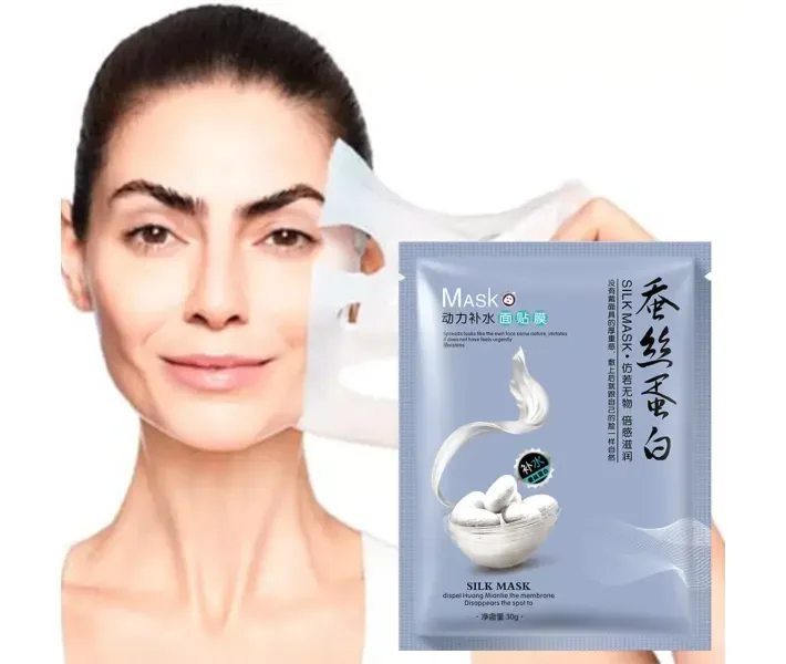 Тканинна маска Bioaqua Silk Mask Антивікова з протеїнами шовку маска, що омолоджує-серветка