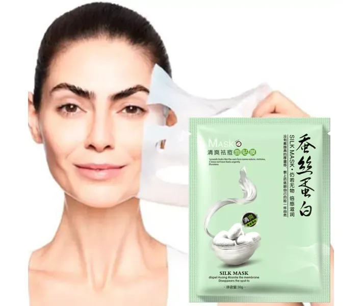 Тканинна маска з протеїнами шовку Bioaqua Silk Mask Зволожуюча для шкіри обличчя