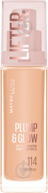 Тональний крем Maybelline New York Lifter Plump & Glow Foundation SPF15 відтінок