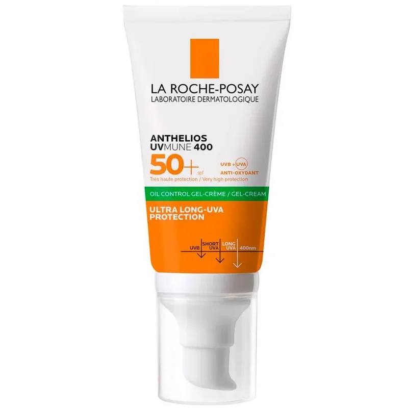 Крем сонцезахисний SPF50/ La Roche-Posay Anthelios UVMune 400 Oil Control Gel Cream 50 мл