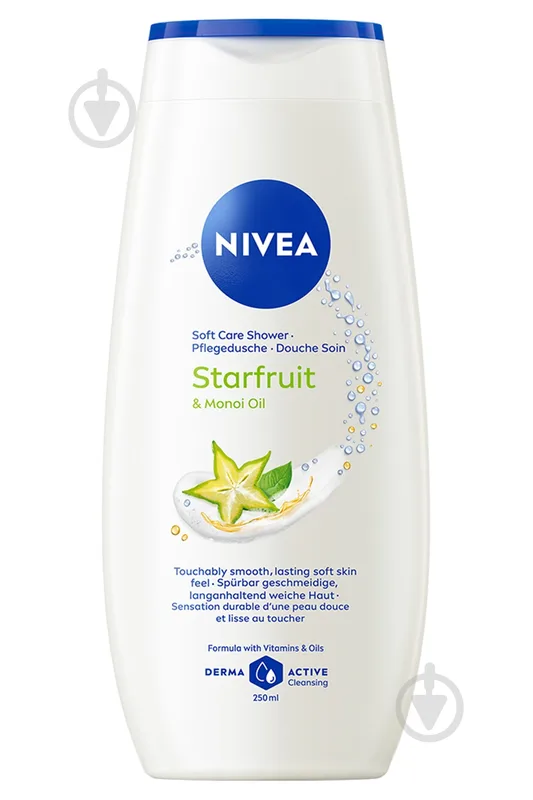 Гель-догляд для душу Nivea Крем та карамболь з маслом моної