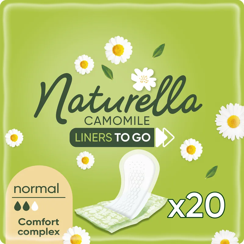 Прокладки щоденні жіночі NATURELLA (Натурелла) Plus Camomile (Нормал) To Go в індивідуальних упаковках 20 шт