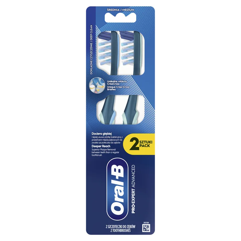 Зубна щітка ORAL-B (Орал-бі) Pro-Expert (Про експерт) Advanced Все в одному середньої жорсткості 2 шт