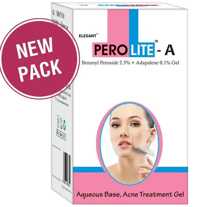 Гель для боротьби з акне PEROLITE-A (Перолайт) 2,5% с бензоїл пероксидом + 0,1% адапалену 30 г